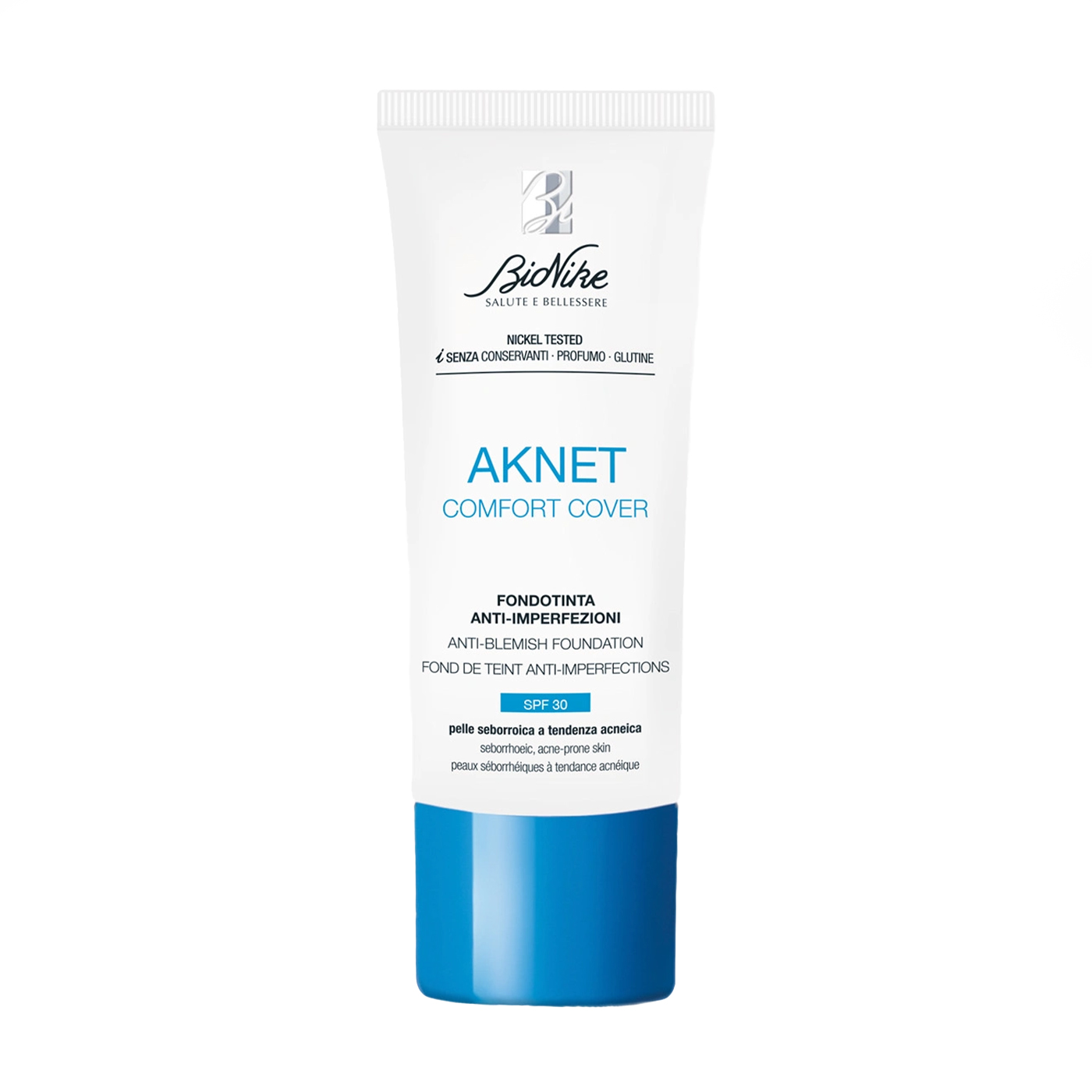 Тональна основа для обличчя BioNike Aknet Comfort Cover Anti-Blemish Foundation, SPF 30, 104 Biscuit, 30 мл